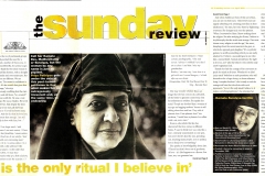 Cover interview with the late poet Kamala Das, The Sunday Review, TOI, March 1, 2001